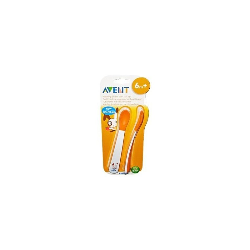 Avent 2 Cuilleres De Sevrage Bebe Avec Embout Souple 6m