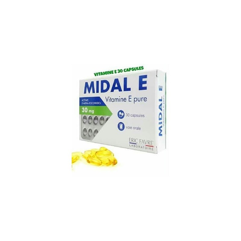 ERIC FAVRE MIDAL E vitamine E  30 Capsules