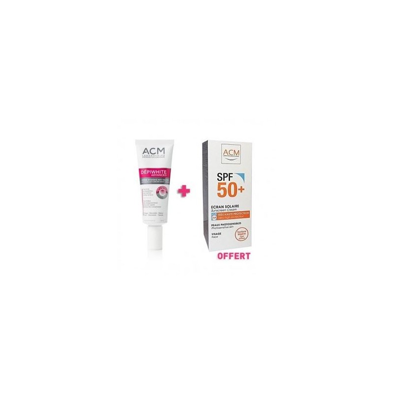 OFFRE ACM DÉPIWHITE Crème advanced Soin Dépigmentant avec ACM ECRAN OFFERT